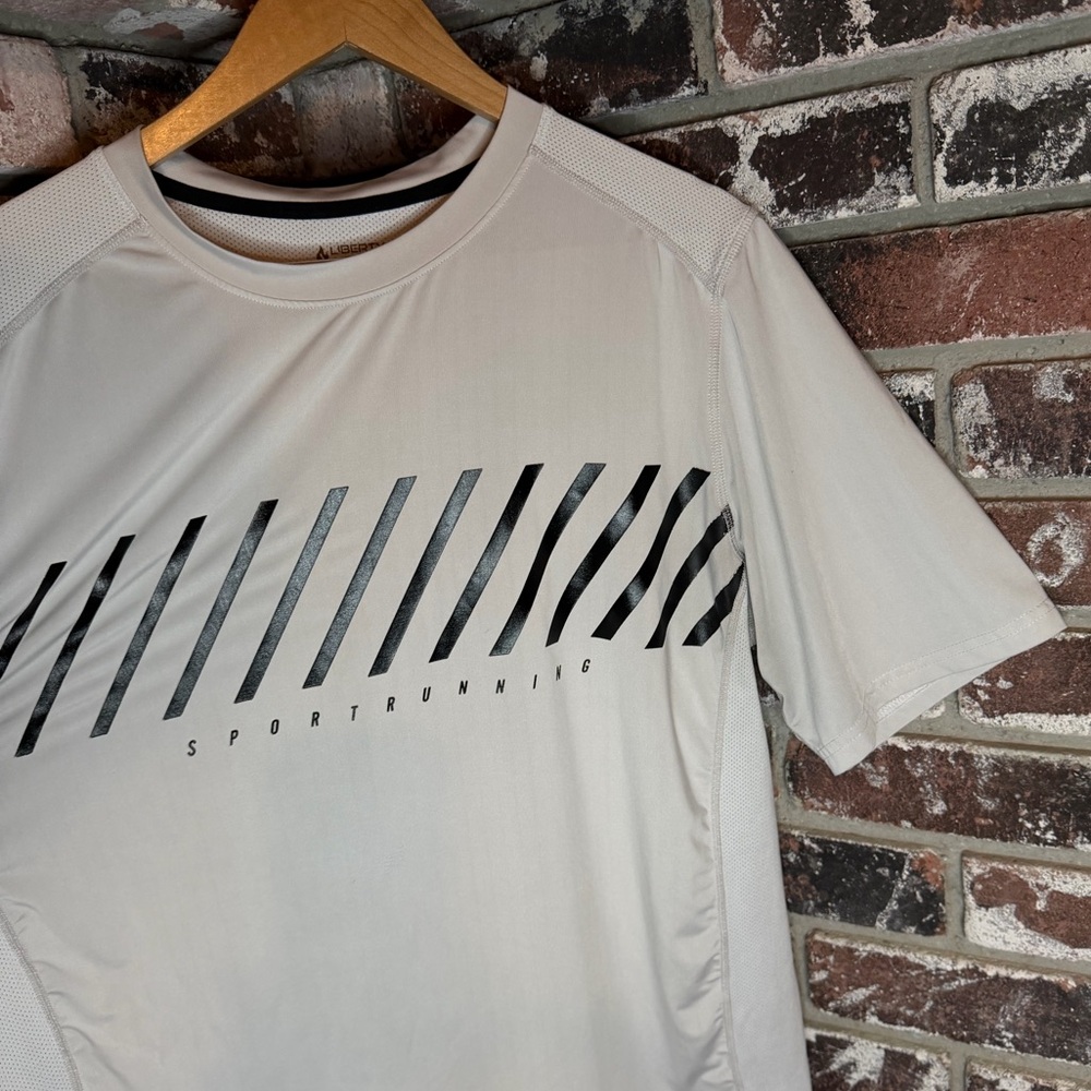Liberty Pro Sports Running Gray Off White/Grey  Workout Breathable Tee